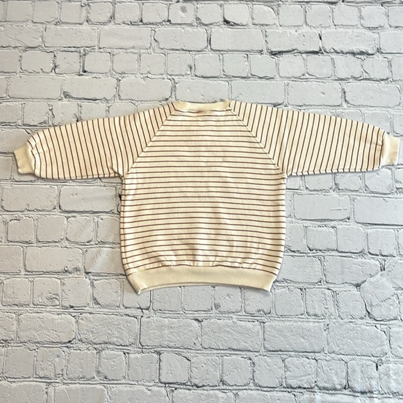 Zara baby, toddler stripped ecru & brown sweatshirt 18-24m - Picture 3 of 7
